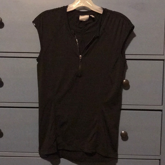 Athleta SPF cap sleeve swim top black - Picture 1 of 3